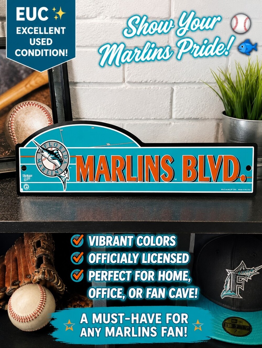 Florida Marlins Blvd. Street Sign